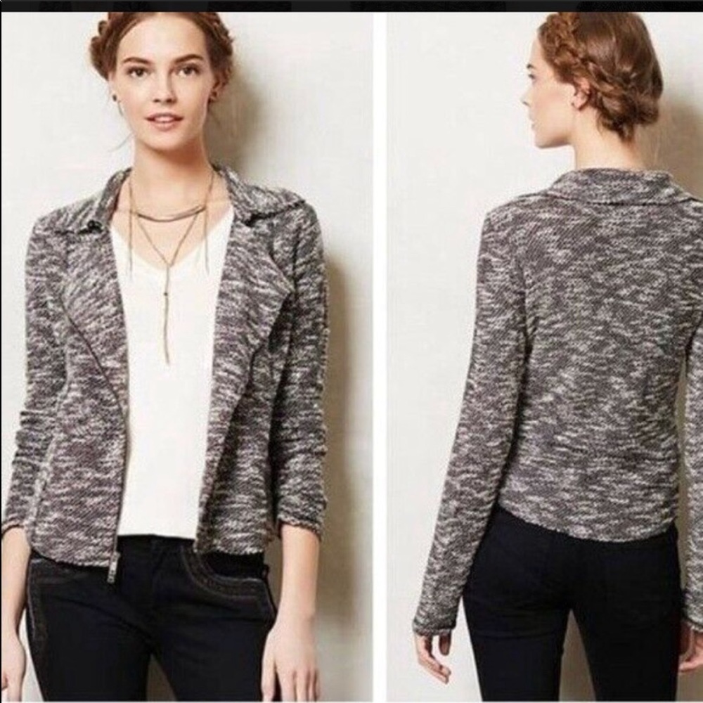 Anthro Saturday Sunday Marled Knit  Motto Jacket